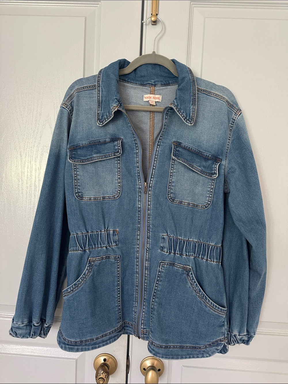 Knox Rose Light Blue Denim Utility Jacket